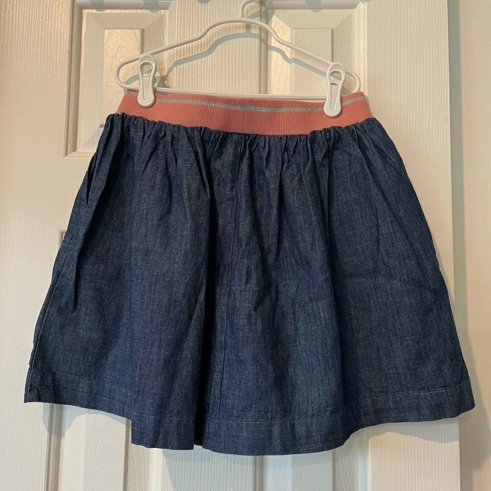 Gymboree size L (10-12) denim skirt with elastic band, NWT